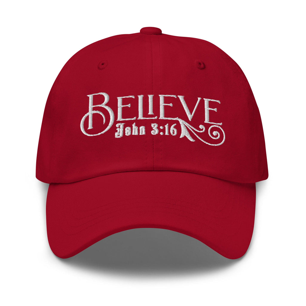 Embroidered Baseball Dad Cap - Believe - John 3:16 by inQue.Style