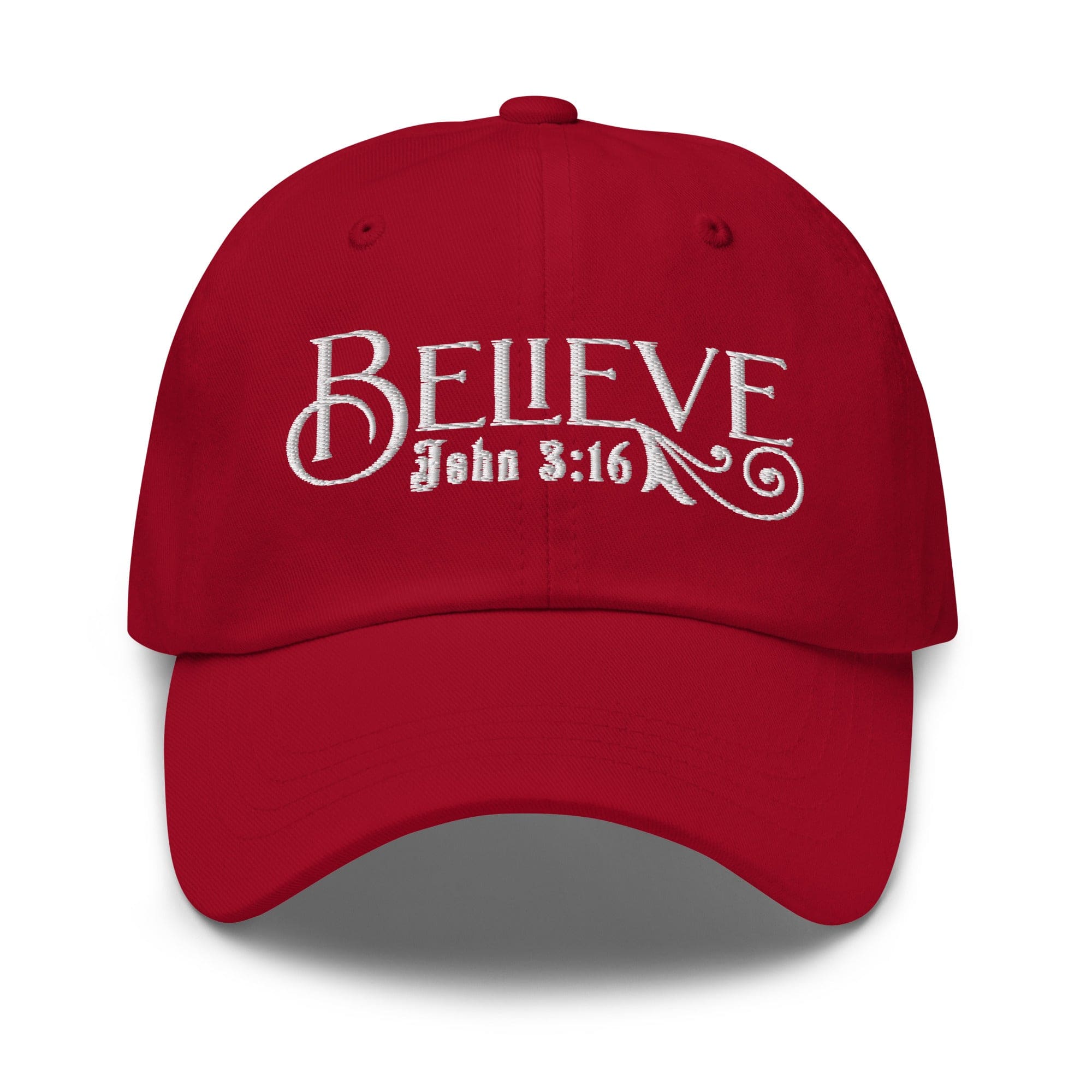 Embroidered Baseball Dad Cap - Believe - John 3:16 by inQue.Style