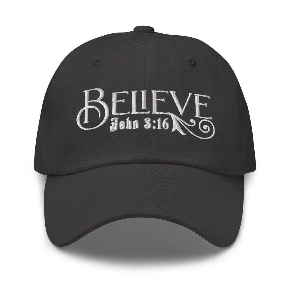 Embroidered Baseball Dad Cap - Believe - John 3:16 by inQue.Style
