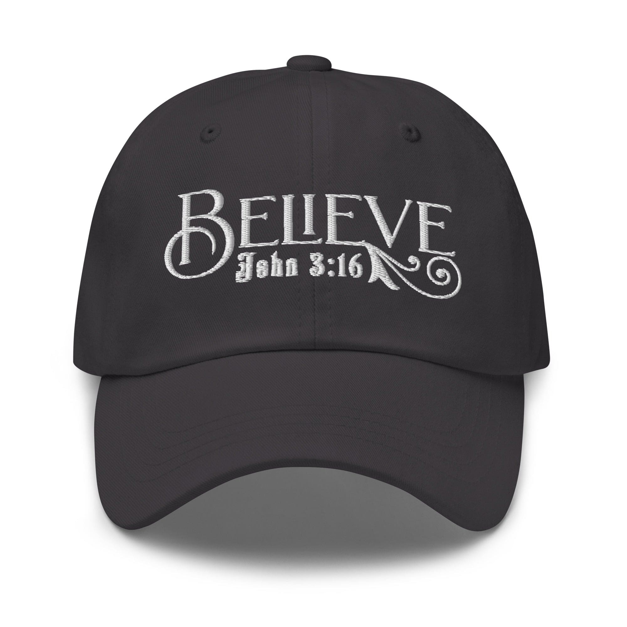 Embroidered Baseball Dad Cap - Believe - John 3:16 by inQue.Style