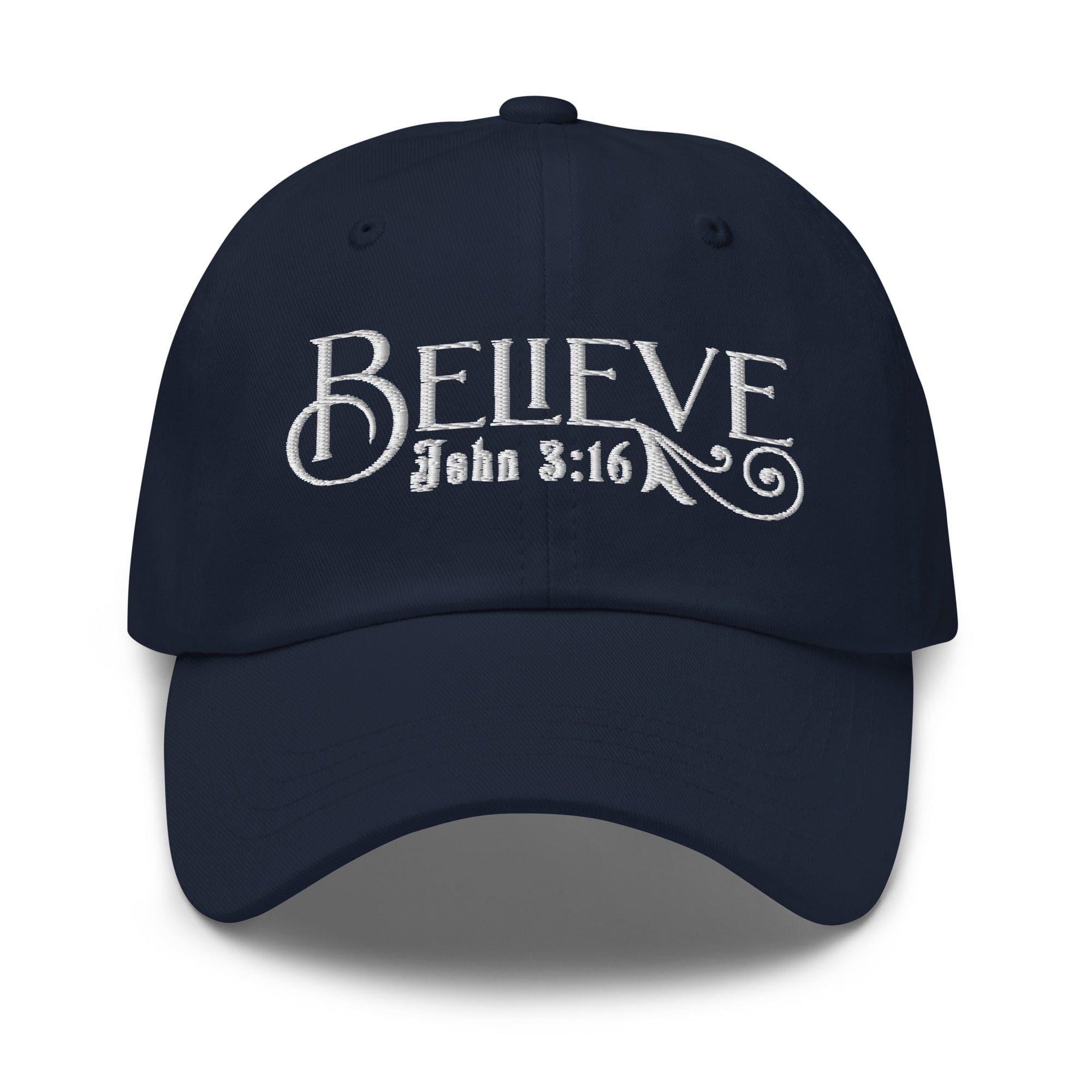 Embroidered Baseball Dad Cap - Believe - John 3:16 by inQue.Style
