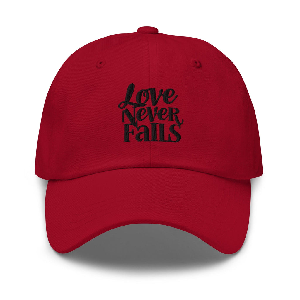 Embroidered Baseball Cap - Adjustable - Love Never Fails by inQue.Style