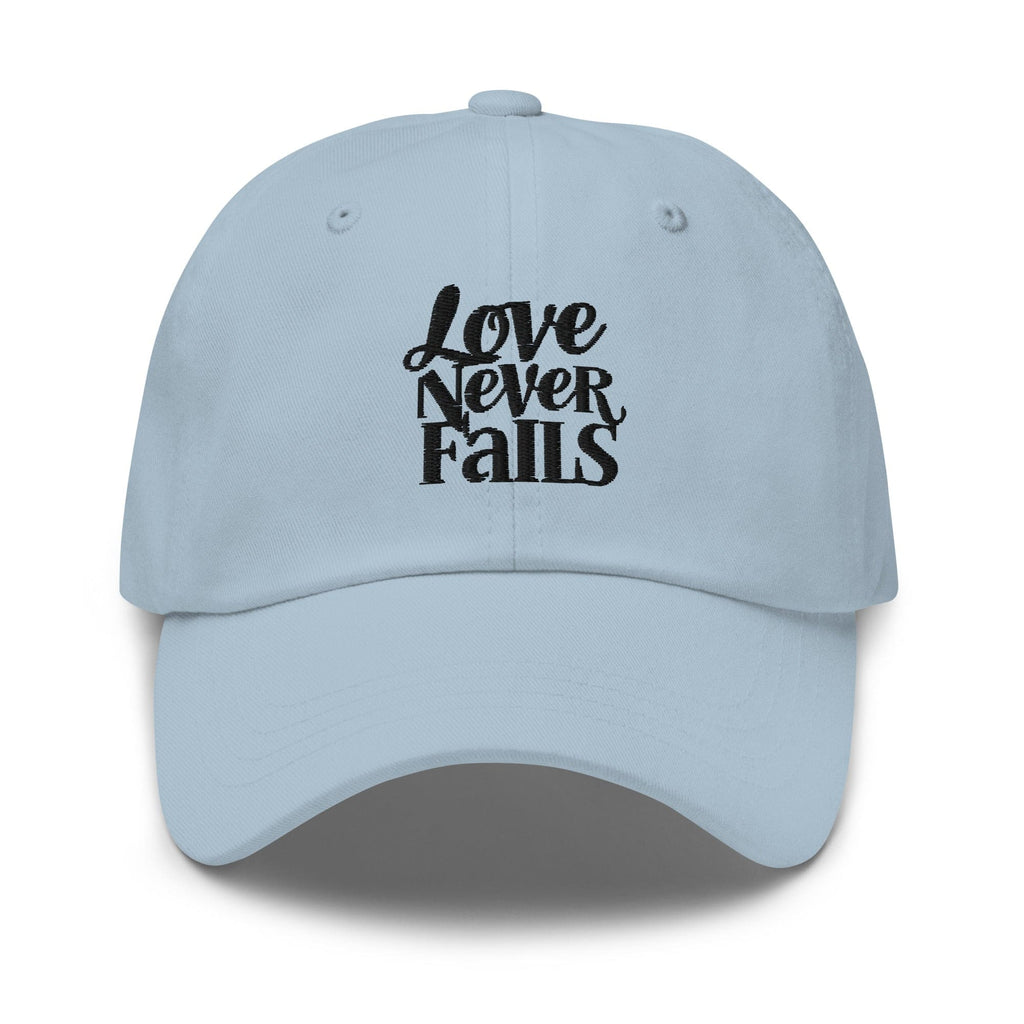 Embroidered Baseball Cap - Adjustable - Love Never Fails by inQue.Style