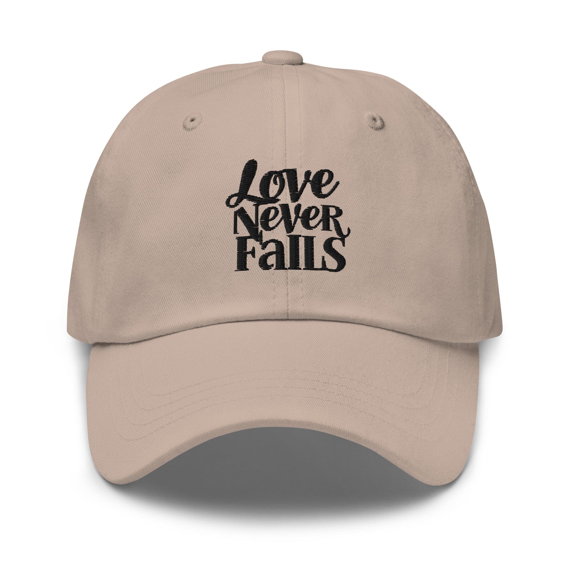 Embroidered Baseball Cap - Adjustable - Love Never Fails by inQue.Style