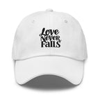 Embroidered Baseball Cap - Adjustable - Love Never Fails by inQue.Style