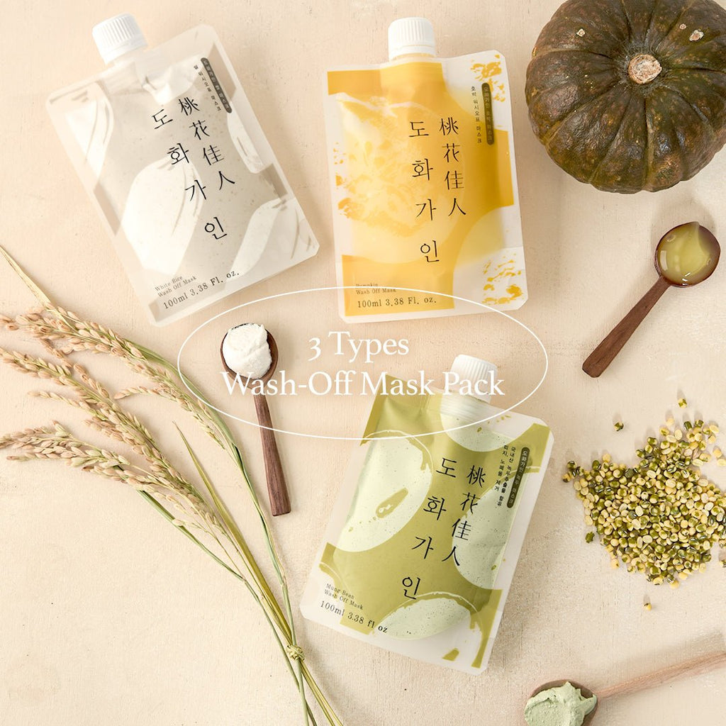 House of Dohwa Wash Off Mask Pack Set (Rice+Pumpkin+Mungbean) by Coréelle