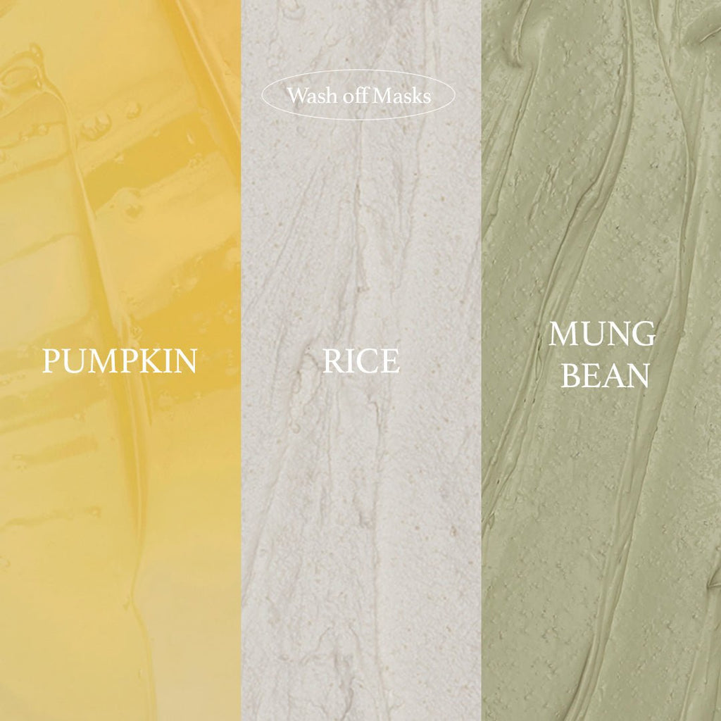 House of Dohwa Wash Off Mask Pack Set (Rice+Pumpkin+Mungbean) by Coréelle