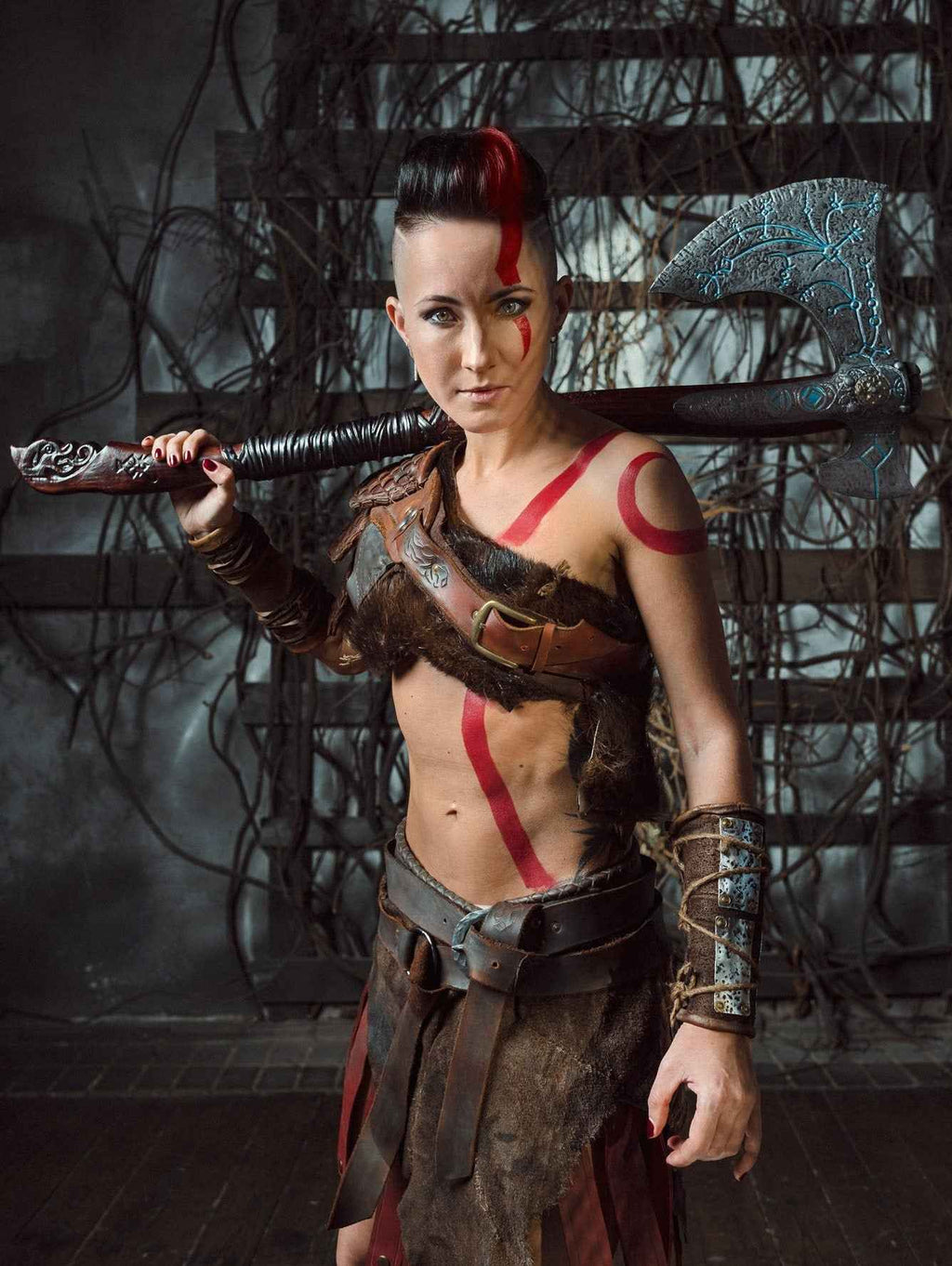 Woman Kratos costume (God of War) by SokolArmory