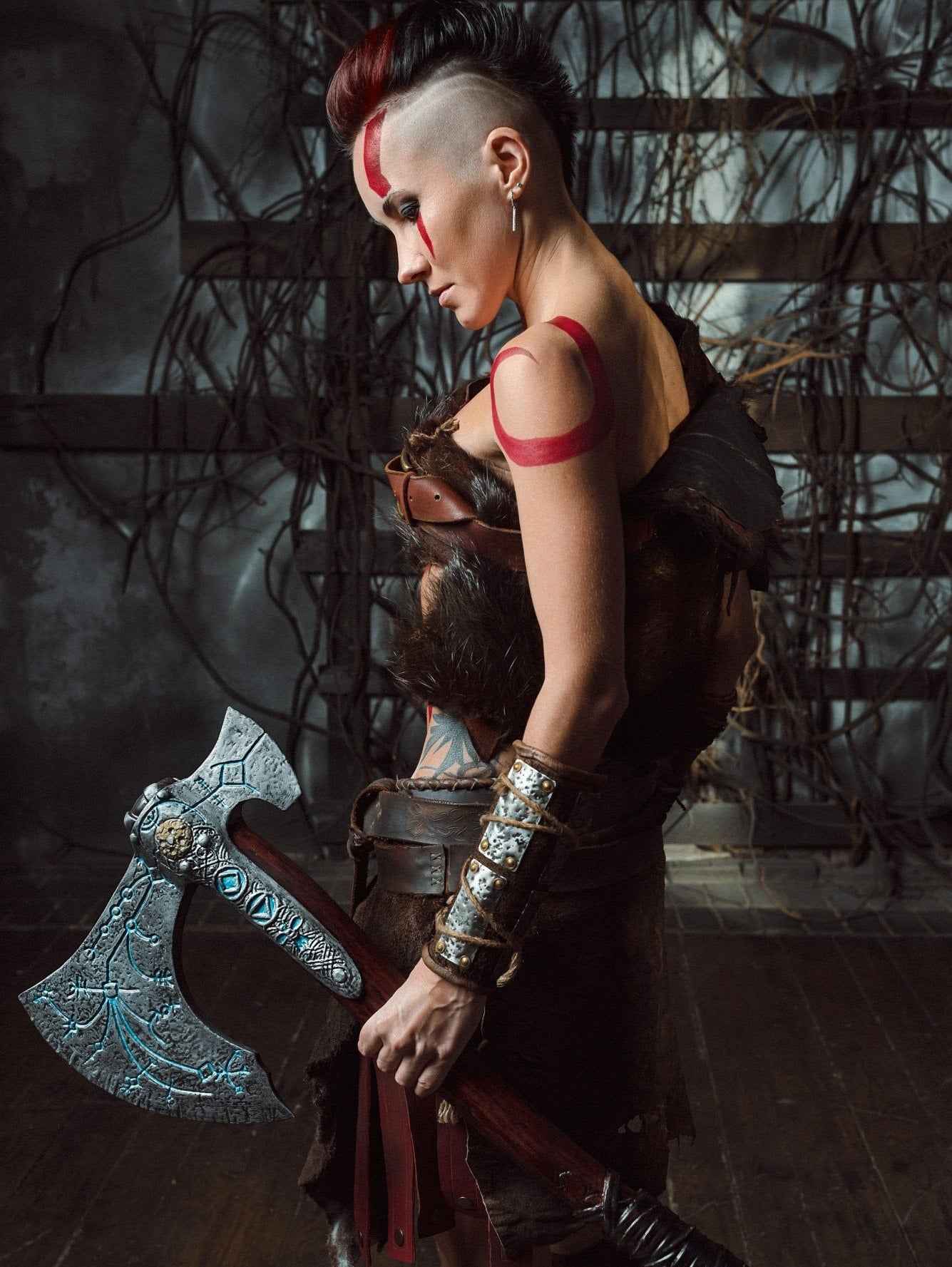 Woman Kratos costume (God of War) by SokolArmory