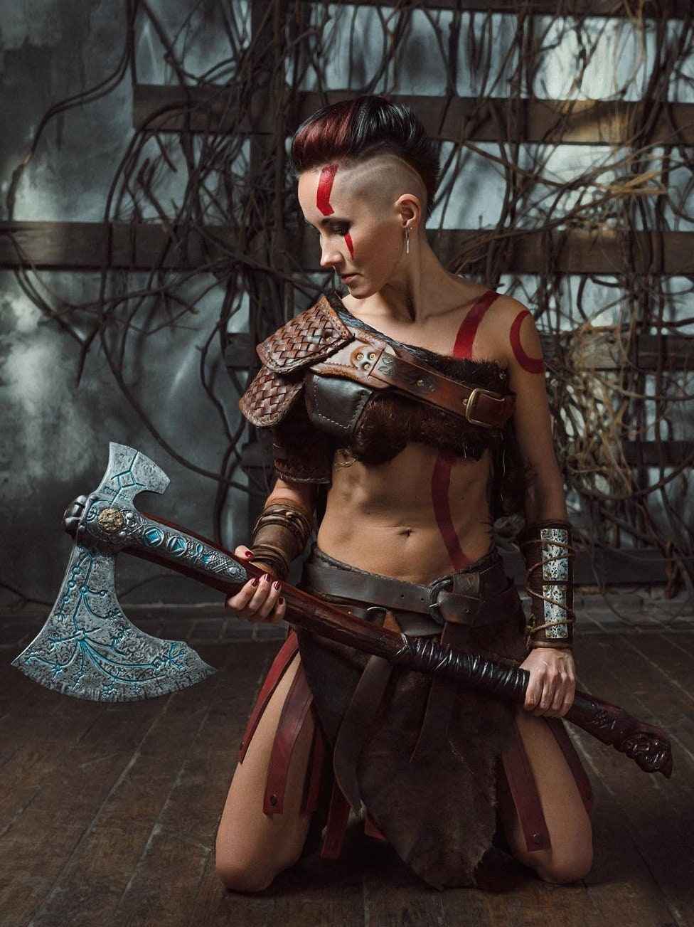 Woman Kratos costume (God of War) by SokolArmory