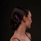 Iridescent Purple Crystal 2-Piece Hair Comb Set by Bridal Port