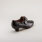 Kensington 18th Century Leather Shoes (Black) by American Duchess