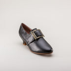 Kensington 18th Century Leather Shoes (Black) by American Duchess