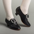 Kensington 18th Century Leather Shoes (Black) by American Duchess