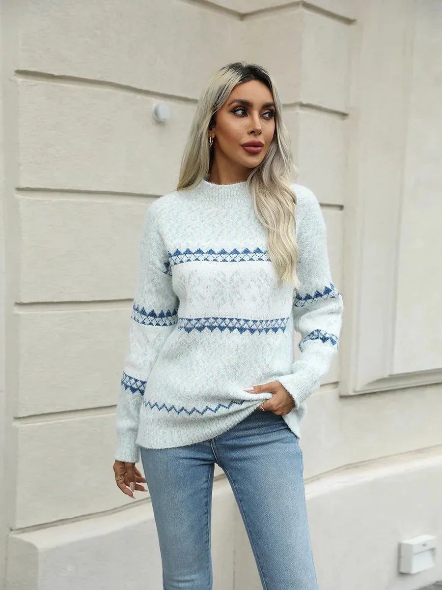 Kensley Turtleneck Snowflake Sweater by Celidior