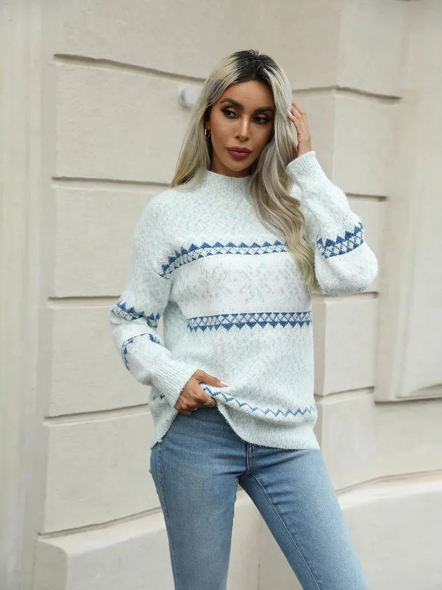 Kensley Turtleneck Snowflake Sweater by Celidior