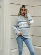 Kensley Turtleneck Snowflake Sweater by Celidior