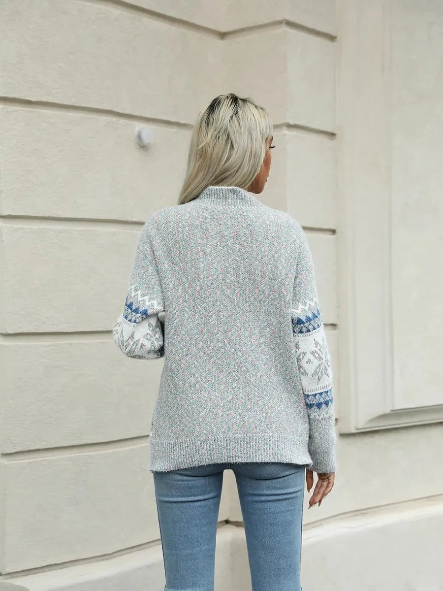 Kensley Turtleneck Snowflake Sweater by Celidior