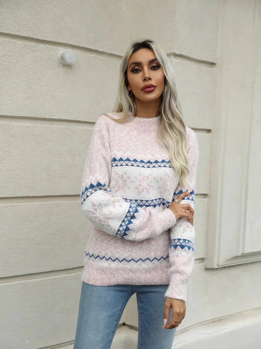 Kensley Turtleneck Snowflake Sweater by Celidior