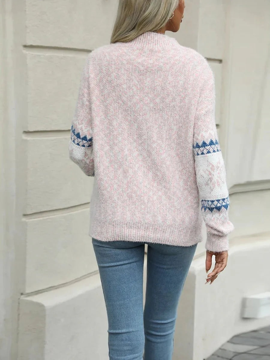 Kensley Turtleneck Snowflake Sweater by Celidior