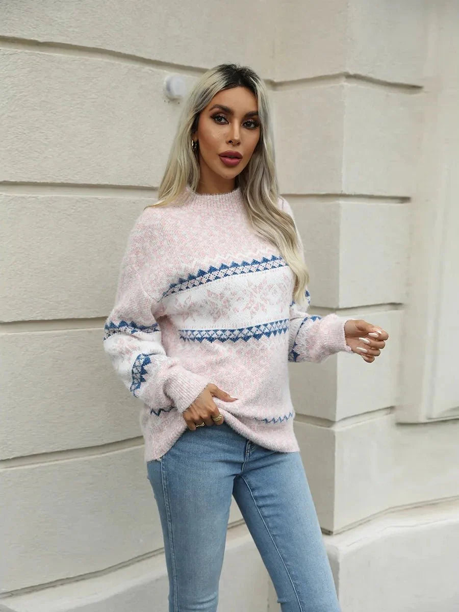 Kensley Turtleneck Snowflake Sweater by Celidior
