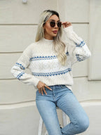 Kensley Turtleneck Snowflake Sweater by Celidior
