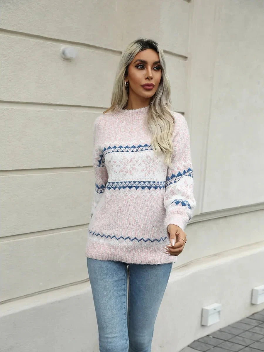 Kensley Turtleneck Snowflake Sweater by Celidior