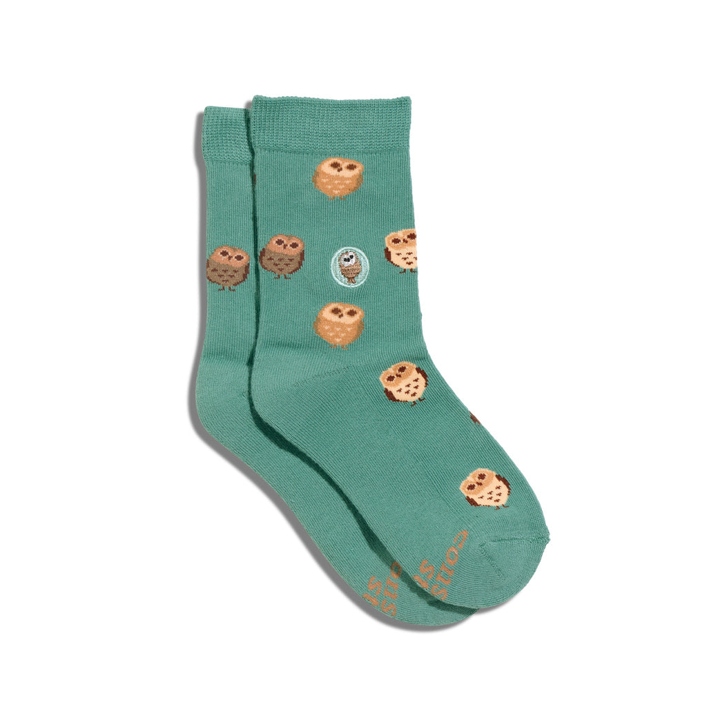 Kids Socks that Protect Owls by Conscious Step