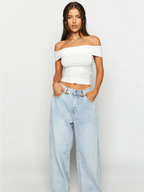Kristy Tube Top Sexy T-shirt Off-shoulder by Celidior