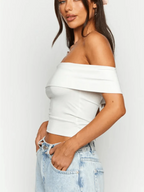 Kristy Tube Top Sexy T-shirt Off-shoulder by Celidior