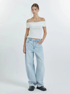 Kristy Tube Top Sexy T-shirt Off-shoulder by Celidior