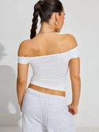 Kristy Tube Top Sexy T-shirt Off-shoulder by Celidior