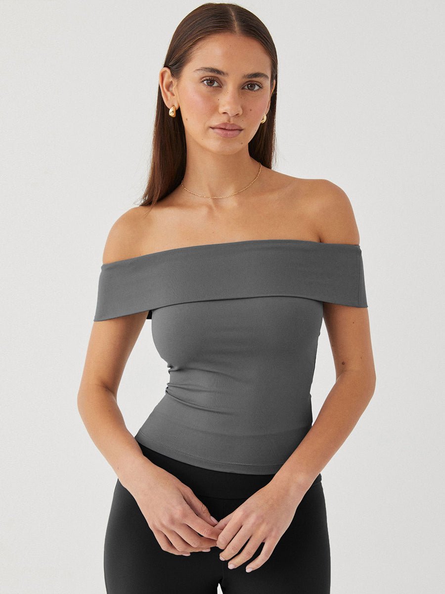 Kristy Tube Top Sexy T-shirt Off-shoulder by Celidior