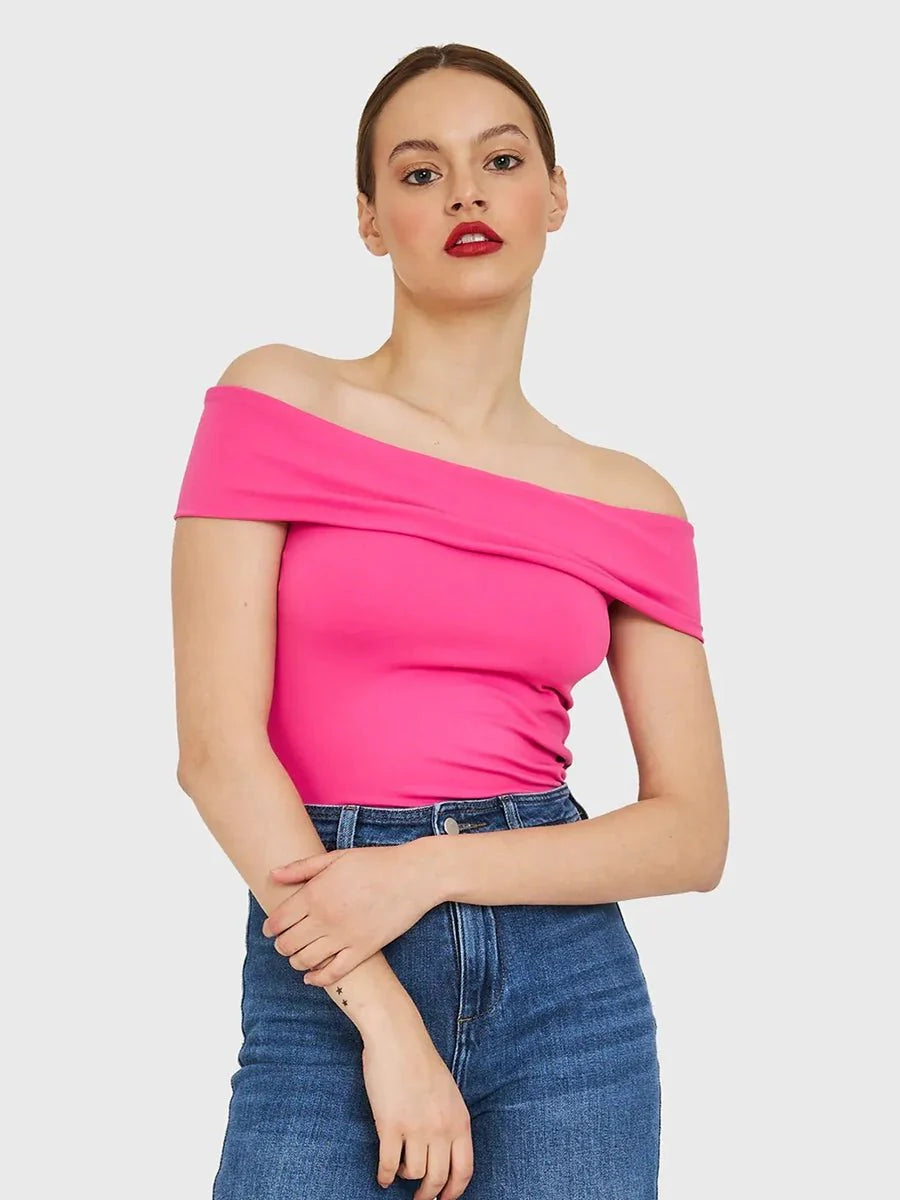 Kristy Tube Top Sexy T-shirt Off-shoulder by Celidior