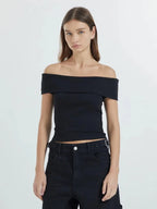 Kristy Tube Top Sexy T-shirt Off-shoulder by Celidior