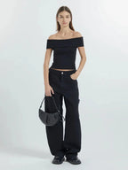 Kristy Tube Top Sexy T-shirt Off-shoulder by Celidior