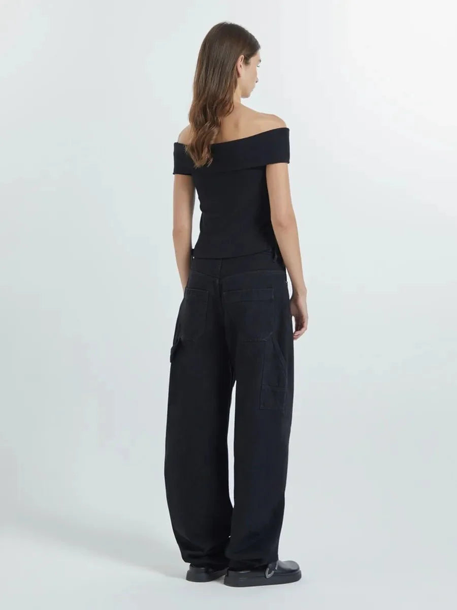 Kristy Tube Top Sexy T-shirt Off-shoulder by Celidior