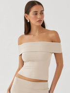 Kristy Tube Top Sexy T-shirt Off-shoulder by Celidior