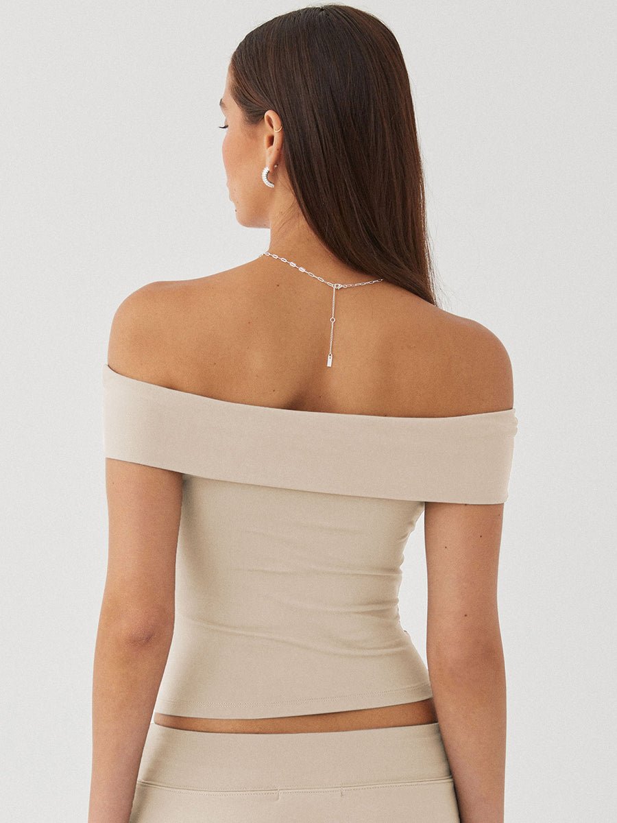 Kristy Tube Top Sexy T-shirt Off-shoulder by Celidior