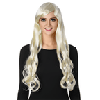 Long Wavy Wig with Bangs by Dress Up America