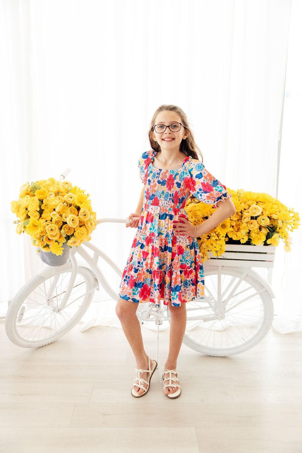 Sunshine Garden Smocked Ruffle Dress by Mila & Rose ®
