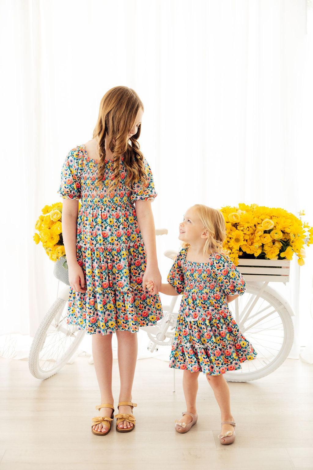 Beautiful Blossoms Smocked Ruffle Dress by Mila & Rose ®