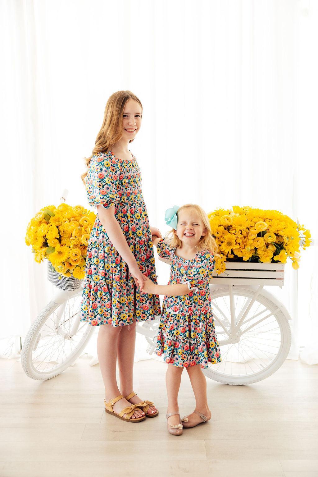 Beautiful Blossoms Smocked Ruffle Dress by Mila & Rose ®