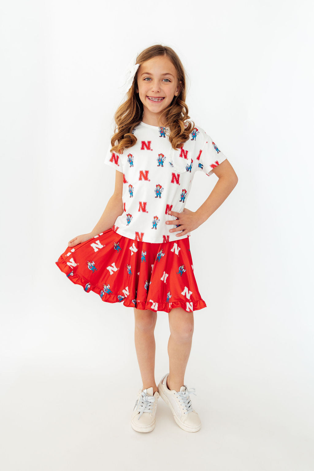 Nebraska Red Herbie Husker Twirl Skort by Mila & Rose ®