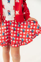Nebraska Plaid Herbie Husker Twirl Skort by Mila & Rose ®