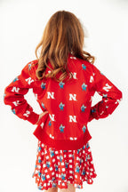 Nebraska Red Herbie Husker Satin Jacket by Mila & Rose ®