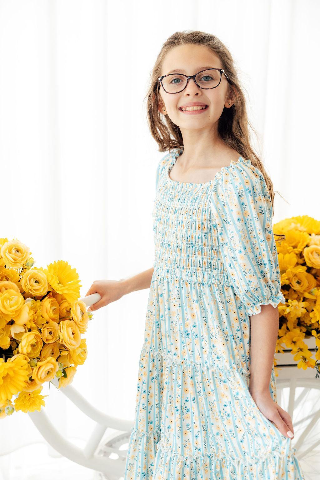 Buttercup Blooms Smocked Ruffle Dress by Mila & Rose ®