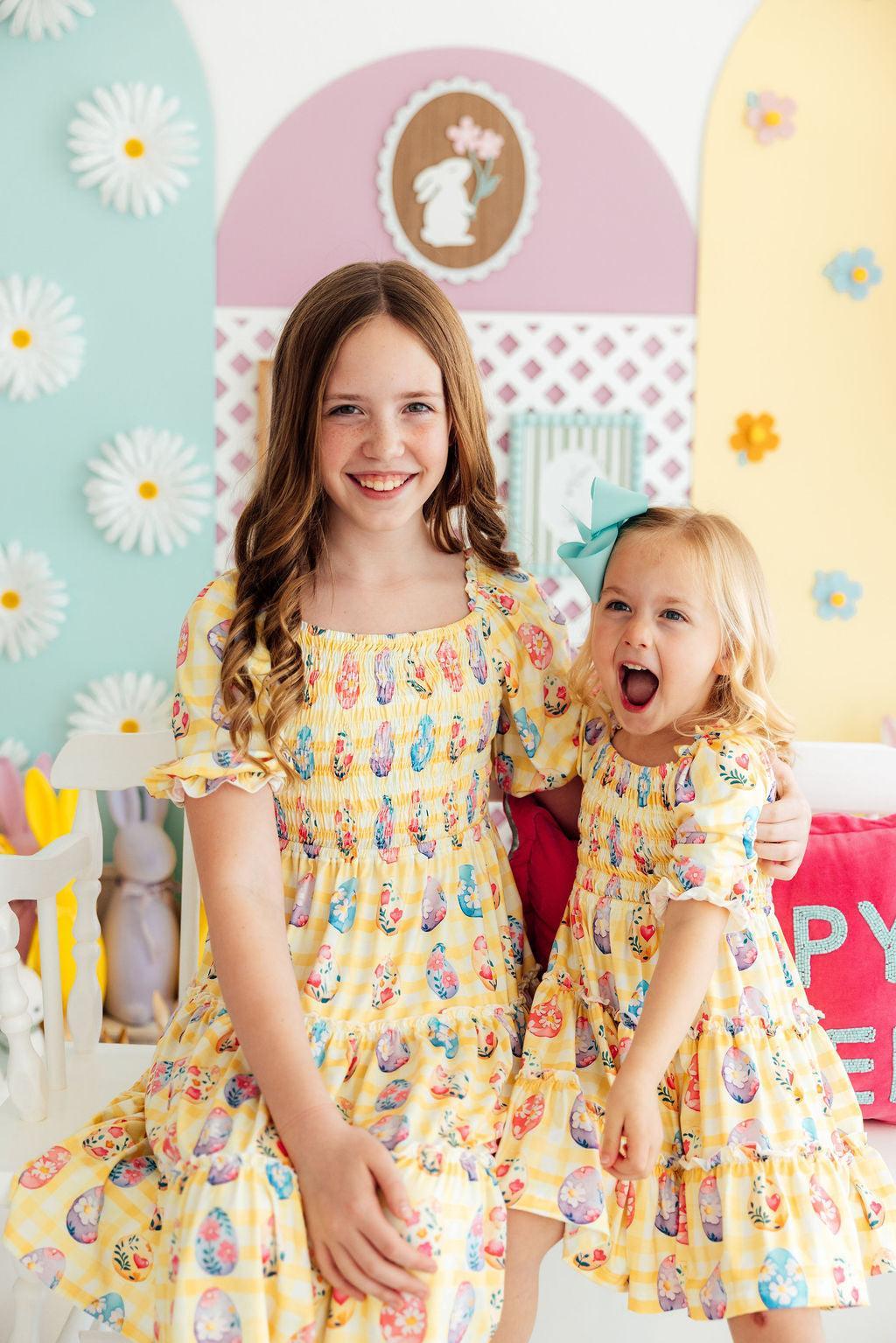 Easter Picnic Smocked Ruffle Dress by Mila & Rose ®