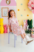 Springtime Bunnies 3/4 Sleeve Pocket Twirl Dress by Mila & Rose ®