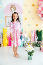 Bunny Love 3/4 Sleeve Pocket Twirl Dress by Mila & Rose ®